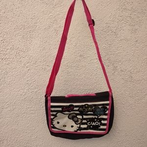 Hello Kitty Black and Pink Crossbody Bag Everyday Casual Party Anime Kawaii Rave